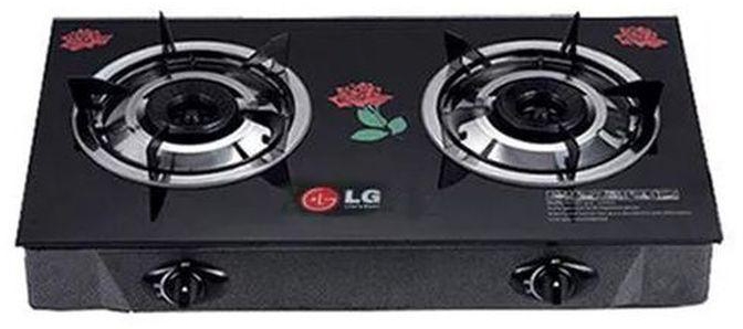 LG Quality THICK GLASS DOUBLE BURNER GAS COOKER For Every Home