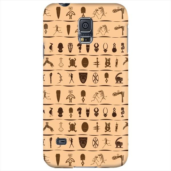 Stylizedd Samsung Galaxy S5 Premium Slim Snap case cover Gloss Finish - Tribal Hieroglyphics