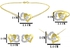 Vera Perla 18K Gold 0.65Cts Diamond Interlocking Hearts Jewelry Set, 4 Pieces