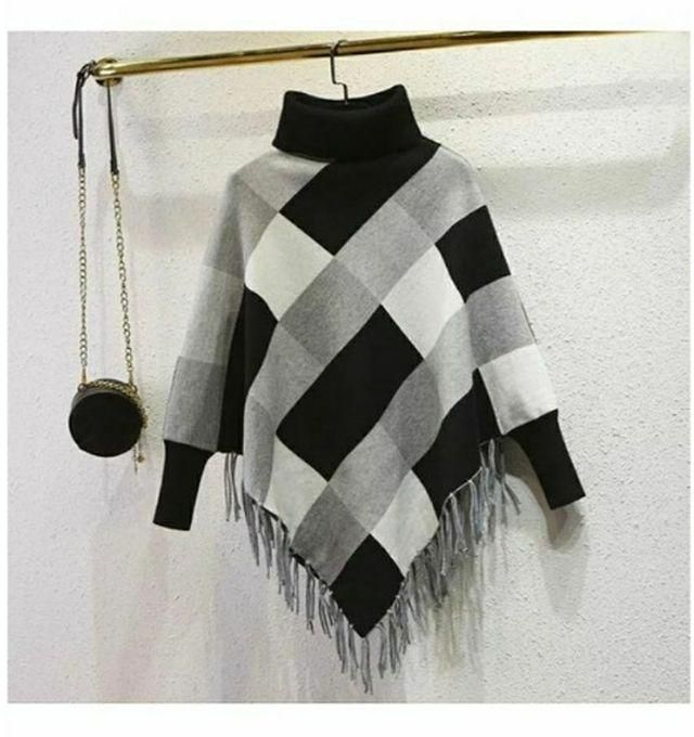 Fashion Warm Batsleeve Turtleneck Poncho Sweater + Free Gift
