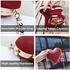 Arabest Womens Heart Shape Evening Bag Purse Velvet Party Tote Mini Handbag Clutch Chain Clear Shoulder Bag
