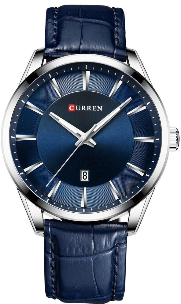 CURREN-CURREN 8365 Quartz Man Wristwatch Watch for Male with Leather Strap Band Calendar Indicator Date Waterproof Mens Watches Wearable Accessories