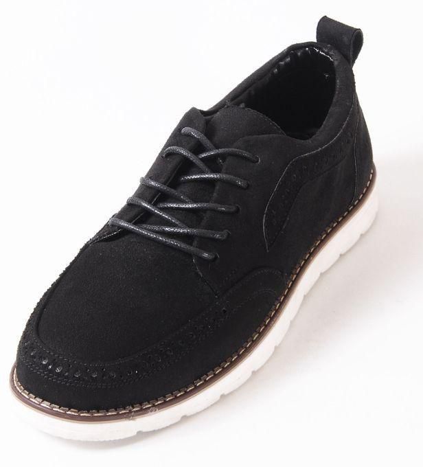 Casual Lace Up Shoes for Men - Black
