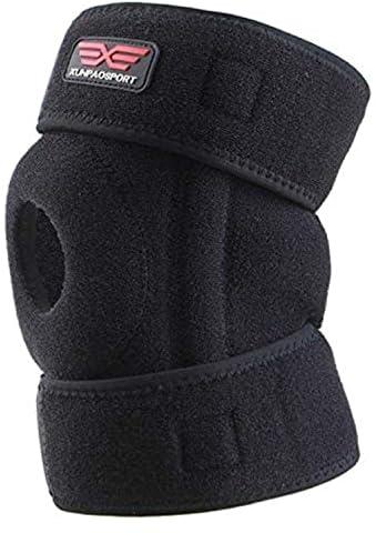 High-Quality Adjustable Elastic Knee Support Brace Patella Sports Pad with Hole Safety Guard for Running Qy