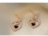 Crystal Studded Love Bear Design Dangle Earrings