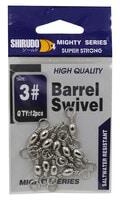 Shirudo Mighty Series Barrel Swivel Size 3 Silver 12 count