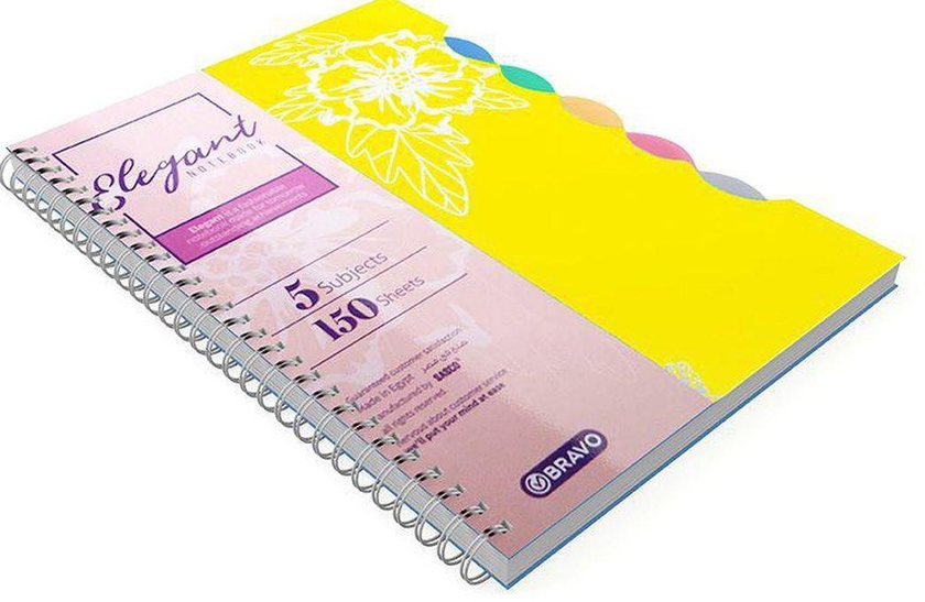 Elegant A5 Notebook From Sasco, 150 Pages - Yellow