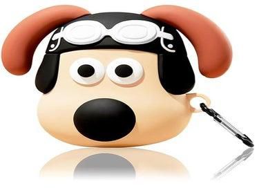 Silicone Shockproof Cover for Apple Airpods Pro 2nd, New 3D Cute Cartoon Creative Fun Case with Keychain Design for Airpods Pro 2nd Charging Case (Dog Black Brown)