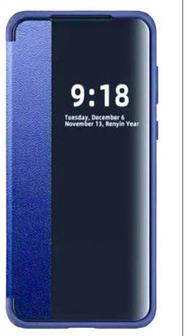 OPPO A17 Smart View Leather Flip Cover Case Window Cover Smart Display - BLUE