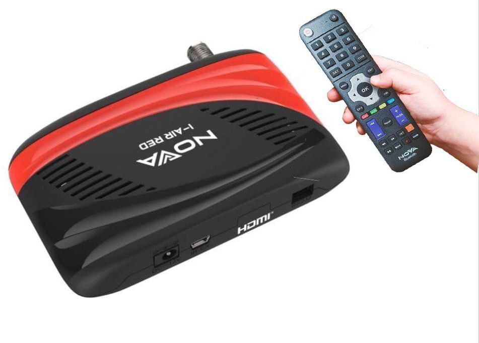 Nova I Air Red HD Mini Forever Receiver With Remote Bluetooth - Black