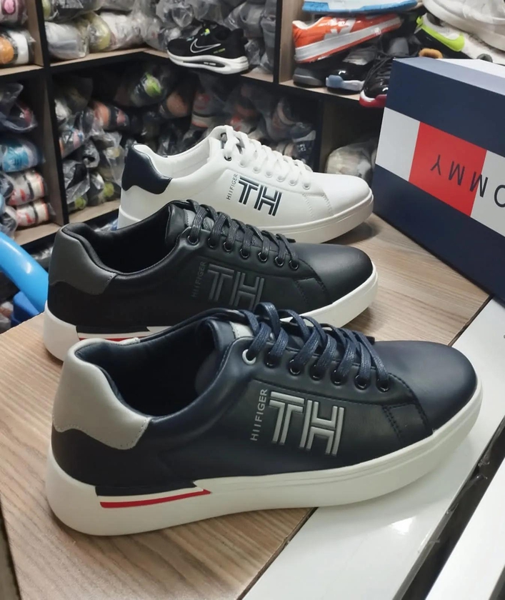 Quality leather men Tommy Hilfiger casual
