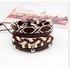 3pcs Exclusive Leisure Braided Adjustable Leather Bracelet-Multicolor