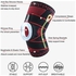 Pair of Knee Braces Support Protector Knee Pad Compression Sleeve Non-Slip for Men Women Hiking Soccer Basketball M M