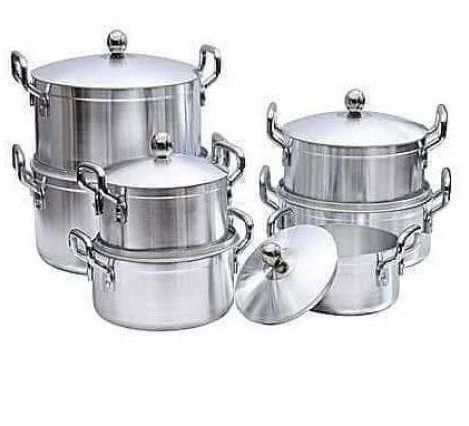 TC 14-Piece Heavy Duty Aluminum Cookware Pot Sufuria Set