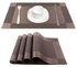 Table Linen 8 Pieces Table And Pvc Plus Mate Set Brown