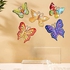 5 Pcs Metal Butterfly Outdoor Decoration, Garden 3D Color Wall Sculpture Hanging for Outdoor Garden Fence Patio Bedroom Office Home Living Room