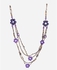 ZISKA Set Of Beaded Necklace & Bracelet - Purple