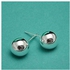 Bluelans Women Fashion Silver Color Stainless Steel Round Ball Ear Stud Earrings Jewelry