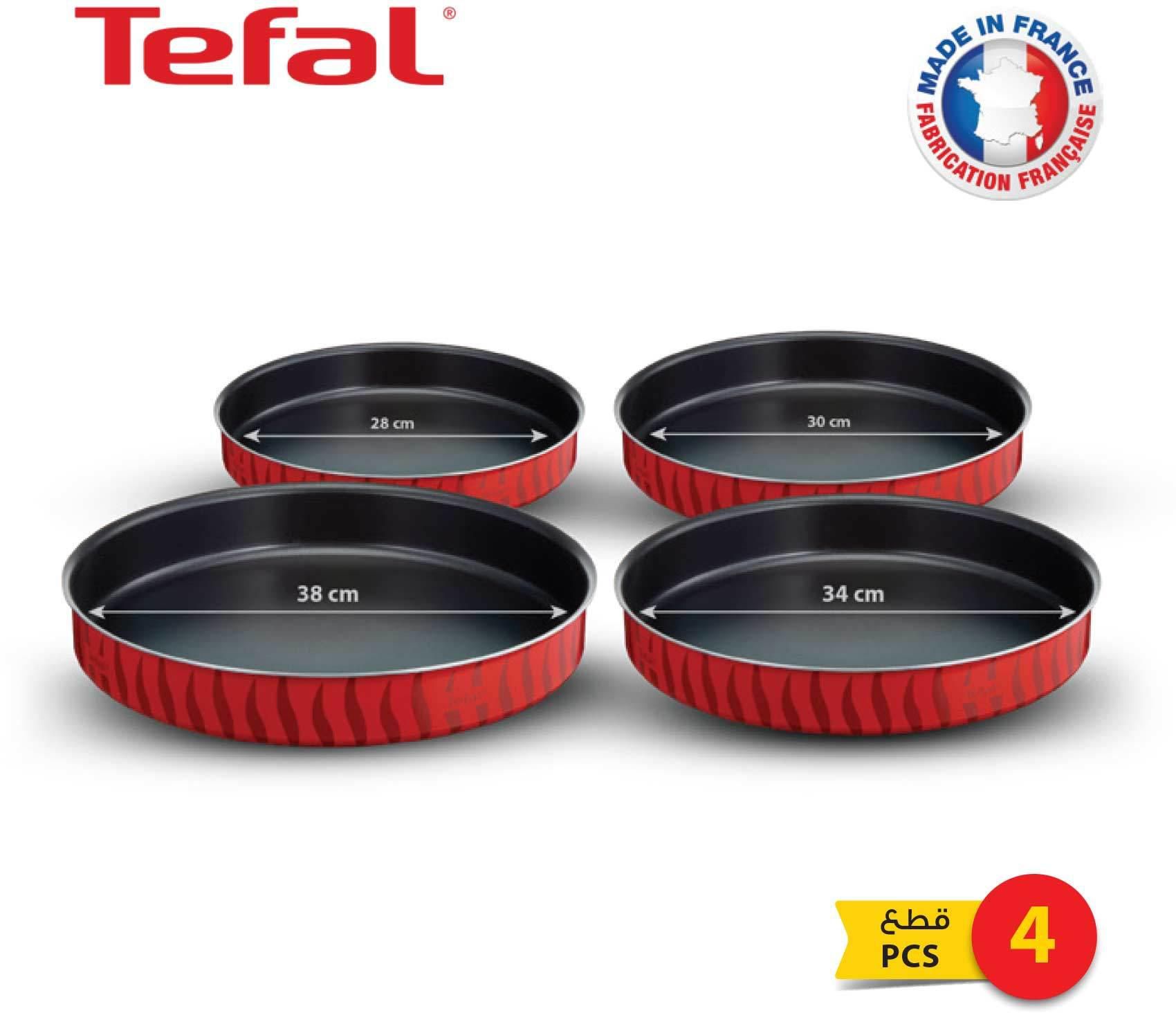 Tefal non-stick oven tray set 4 pieces 28 + 30 + 38 + 34 cm
