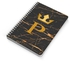 Golden P Letter A5 Spiral Bound Notebook Gold/Black