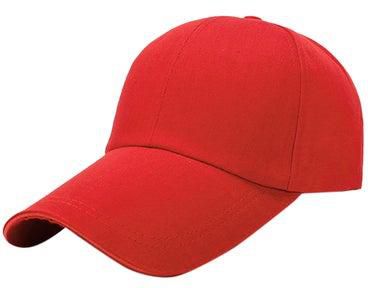 قبعة بيسبول بكباس خلفي أحمر