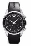 Emporio Armani Men's Sporty Chrono Dial Watch (Black)