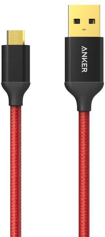 Anker 6ft / 1.8m Nylon Braided Tangle-Free Micro USB Cable with Gold-Plated Connectors