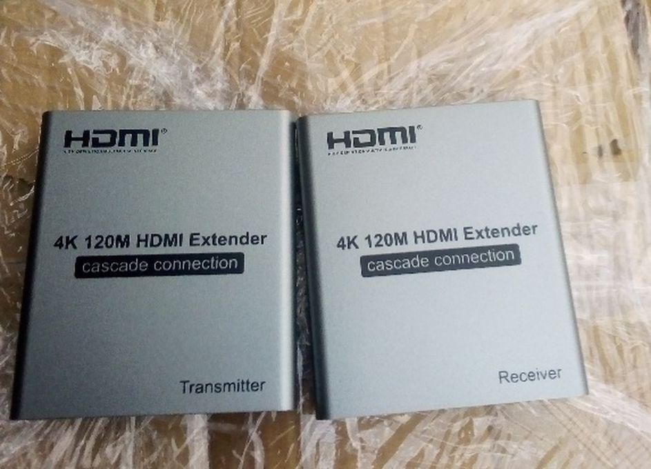 HDMI Extender (Receiver & Transmitter) 4k 120m Over CAT5e/CAT6 Cable With IR-TX Port.