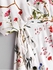 Empire Waist Floral Asymmetrical Midi Dress
