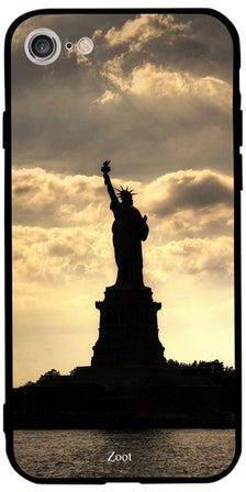 Thermoplastic Polyurethane Protective Case Cover For Apple iPhone 8 Statue Of Liberty