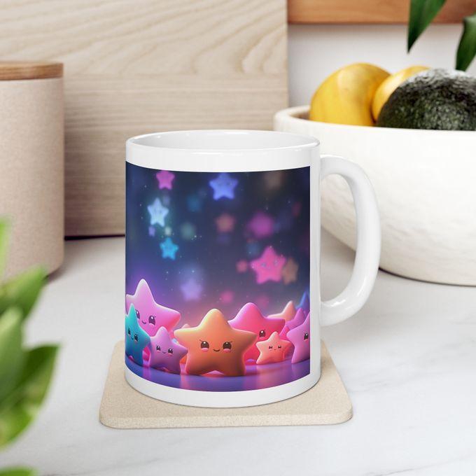 3D Stars Man Printed Mug مج مطبوع , مج سيراميك