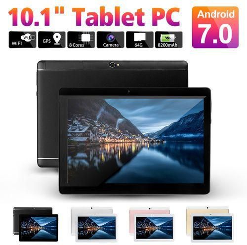 64GB+4G Android 7.0 Tablet PC Octa 8 Core HD WIFI Bluetooth 2 SIM 4G 10.1'' Hot