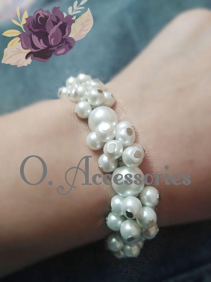 O Accessories Bracelet White Pearl _ Rubber