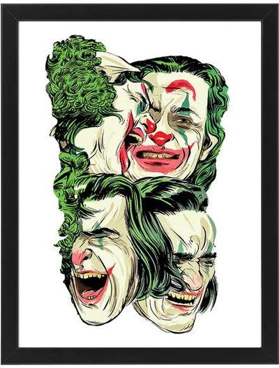 Joker Faces Art Poster Frame Multicolour 30x40cm