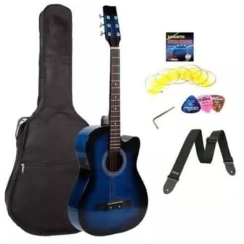 Acoustic Box Guitar - Blue 38"