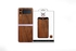 OZO Skins OZO Luxury Skin Brawn Leather Plain (SC117SLSA) For Samsung Galaxy Z Flip 5