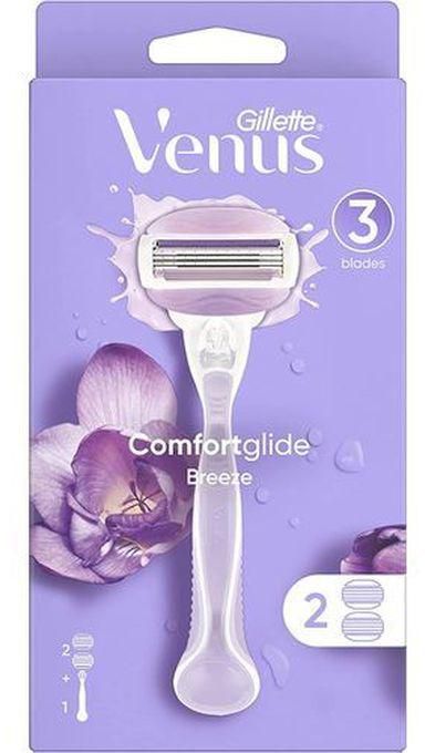 Gillette Venus Breeze Razor Blade Refill for Women - 2 Pieces - Pack contains 1 handle and 2 blade refills