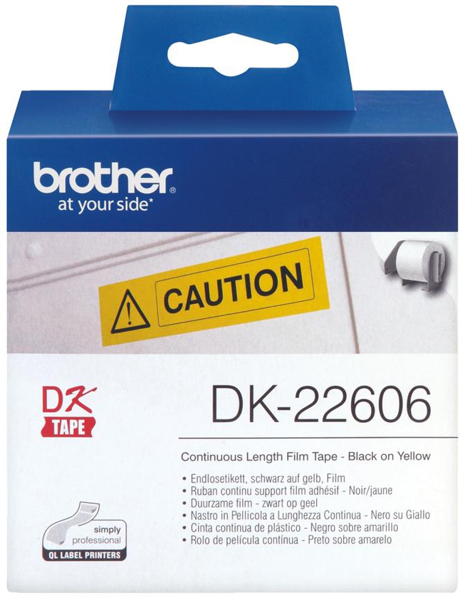 Brother DK-22606 Genuine Continuous Length Film Tape Roll 62mm x 15.24mm (White)