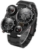 Shiweibao J3104 Men Quartz Watch Decorative Sub-dials Double Movt Wristwatch Metal Watch Band