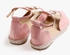 Pink Peep-Toe Flat Espadrille Sandals