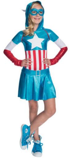 Kids American Dream Captain America Hoodie Dress