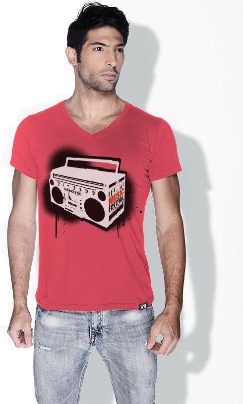Creo Music Radio Trendy T-Shirts For Men - L, Pink