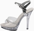Fabulicious Women's 'Lip-108R' Clear Ankle Strap Heels