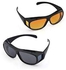 HD Vision Night Driving Anti Glare Driver Safety Glasses - 2 Pairs