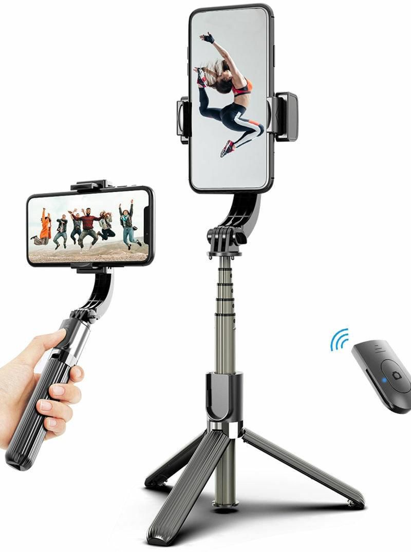Generic 3-In-1 Phone Gimbal Stabilizer Tripod Selfie Stick Black