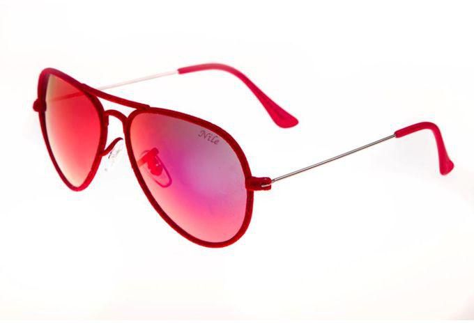 Nile women aviator style sunglasses-Red