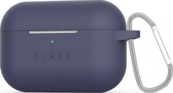 Tingz AirPods Pro Protective Silicon Case + Metal Carabiner - Blue | TAP1-BL