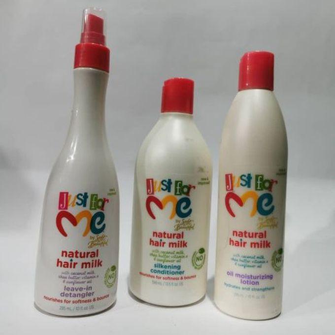Just For Me Natural Hair Milk Oil Moisturizing Lotion,Leave-in Detangler & Silkening Conditioner