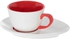 Al-Andalos Oval Tea Set Of 12 Pieces, Red