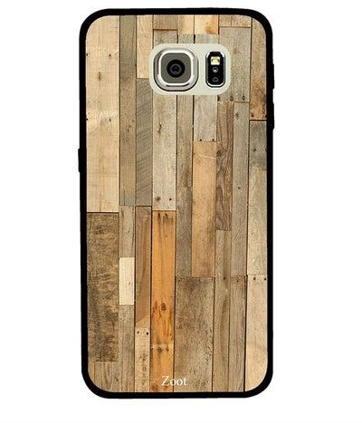 Protective Case Cover For Samsung Galaxy S6 Edge Old Woods Pattern